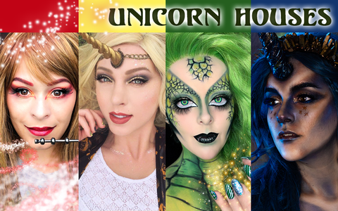 UNICORNS UNITE! 🦄 4 Houses, 4 Magical Nerd Makeup Looks - Espionage Cosmetics