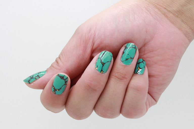 Turquoise ✦ Nail Wrap ✦ 22-tip Sets