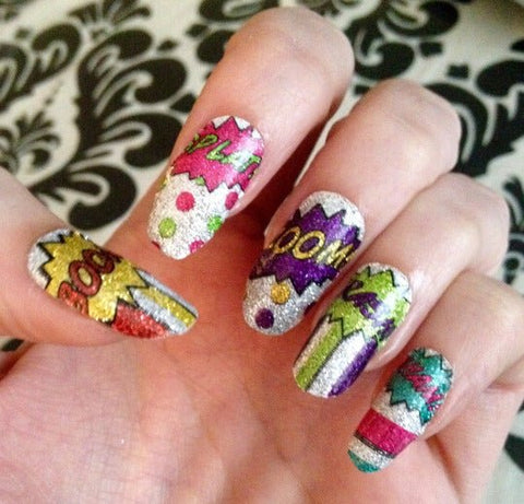 🆕 Comic Book ✦ Nail Wrap ✦ 22 - tip Set - Espionage CosmeticsEspionage Cosmetics🆕 Comic Book ✦ Nail Wrap ✦ 22 - tip Set
