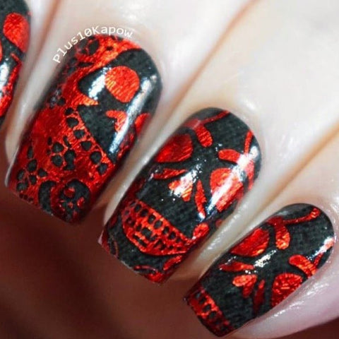 Crimson Lace ✦ Nail Wrap ✦ 22 - tip Set - Espionage CosmeticsEspionage CosmeticsCrimson Lace ✦ Nail Wrap ✦ 22 - tip Set