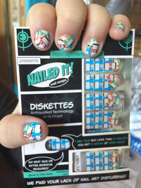 Diskettes ✦ Nail Wrap ✦ 14 - tip Set - Espionage CosmeticsEspionage CosmeticsDiskettes ✦ Nail Wrap ✦ 14 - tip Set