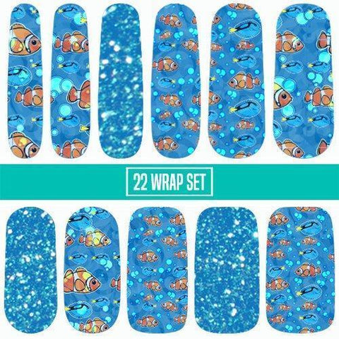Finding Clownfish β¦ Nail Wrap β¦ 22 - tip Set - Espionage CosmeticsEspionage CosmeticsFinding Clownfish β¦ Nail Wrap β¦ 22 - tip Set