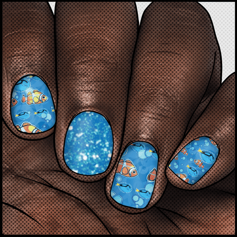 Finding Clownfish β¦ Nail Wrap β¦ 22 - tip Set - Espionage CosmeticsEspionage CosmeticsFinding Clownfish β¦ Nail Wrap β¦ 22 - tip Set