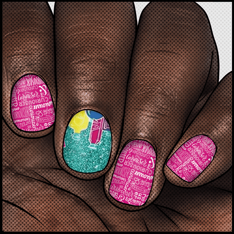 Go Ask Alice ✦ FEATURED ARTIST Nail Wrap ✦ 22 - tip Set - Espionage CosmeticsEspionage CosmeticsGo Ask Alice ✦ FEATURED ARTIST Nail Wrap ✦ 22 - tip Set