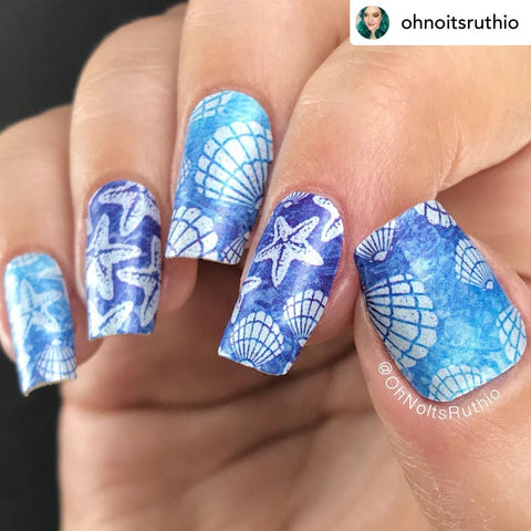 Seashells & Starfish β¦ Nail Wrap β¦ 22 - tip Set - Espionage CosmeticsEspionage CosmeticsSeashells & Starfish β¦ Nail Wrap β¦ 22 - tip Set