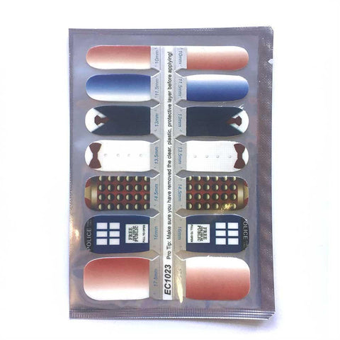 Time Lord ✦ Nail Wrap ✦ 14 - tip Set - Espionage CosmeticsEspionage CosmeticsTime Lord ✦ Nail Wrap ✦ 14 - tip Set