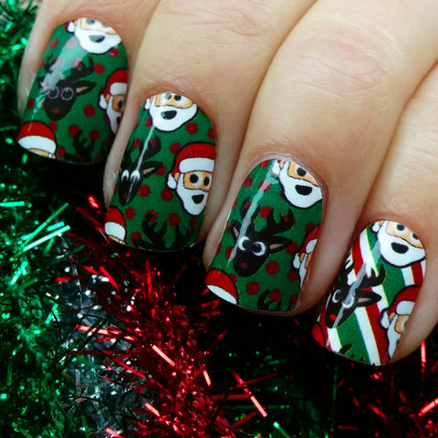 VandalEyes Christmas ✦ Licensed Nail Wrap ✦ 14-tip Set - Espionage Cosmetics