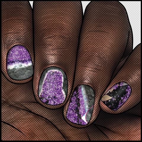 Amethyst ✦ Nail Wrap ✦ 22-tip Set