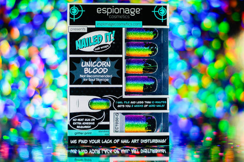 Unicorn Blood: GLITTER ✦ Nail Wrap ✦ 14-tip Set