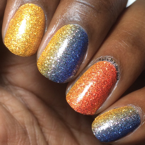 Glitter Gradient: League of Justice ✦ Nail Wrap ✦ 14-tip Set