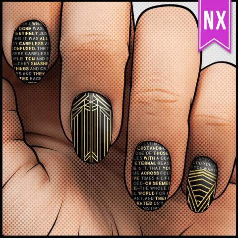 🔖 🔖 Boats Against the Current ✦ Nail Wrap ✦ 22-tip Set