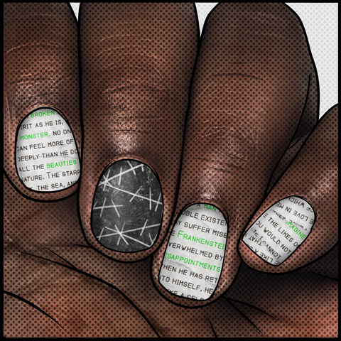 Frankenstein ✦ Nail Wrap ✦ 22-tip Set