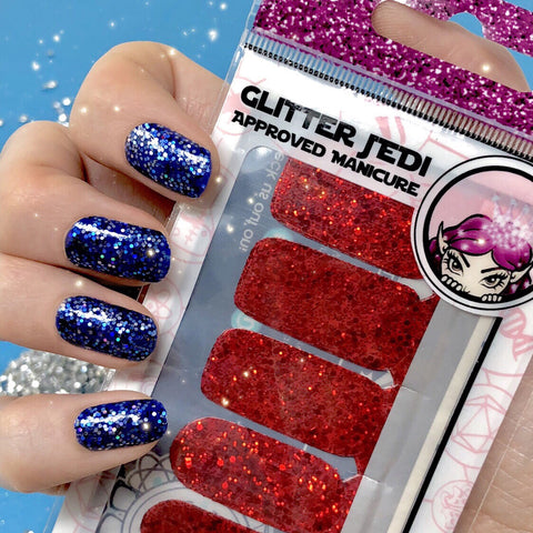 Ruby Slippers ✦ Glitter Jedi Approved Nail Wrap ✦ 22-tip Set