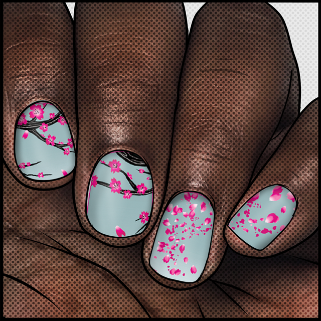 Sakura Blossoms || Nail Wrap || 22-tip Set