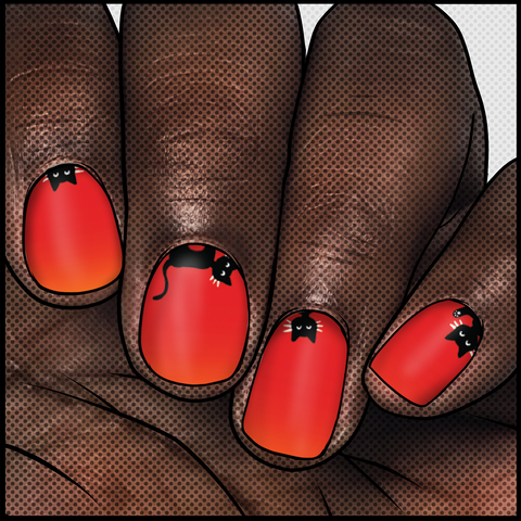 🔖 🔖 Peek-a-Boo Cats ✦ Nail Wrap ✦ 22-tip Set