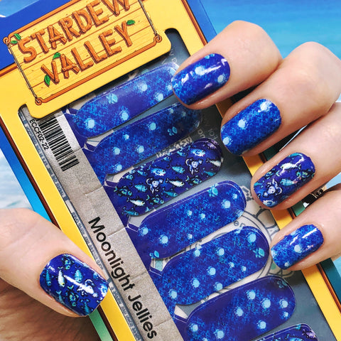 Stardew Valley: Moonlight Jellies ✦ Licensed Nail Wrap ✦ 22-tip Set