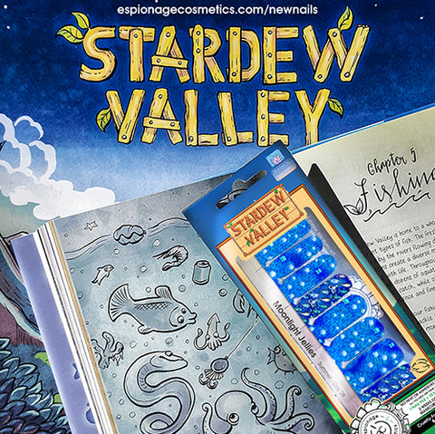Stardew Valley: Moonlight Jellies ✦ Licensed Nail Wrap ✦ 22-tip Set