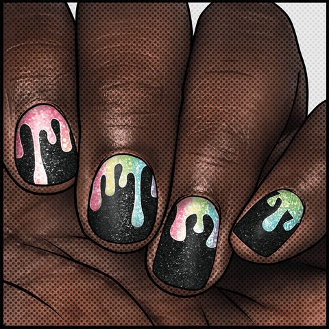 Unicorn Blood : FULL Glitter ✦ Nail Wrap ✦ 22-tip Set - Espionage Cosmetics