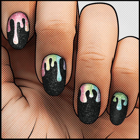 Unicorn Blood : FULL Glitter ✦ Nail Wrap ✦ 22-tip Set - Espionage Cosmetics
