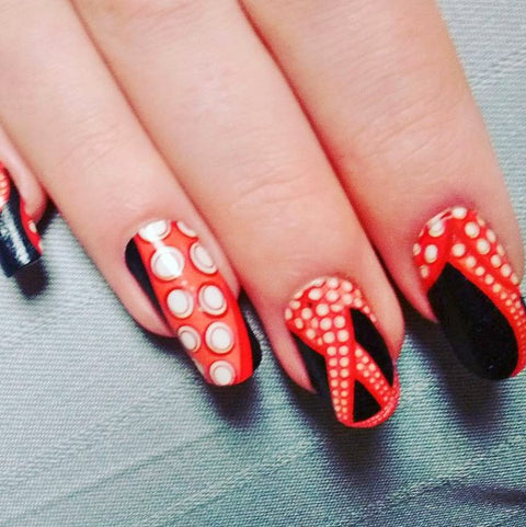 Tentacles BLACK & RED ✦ Nail Wraps ✦ 14-tip Set