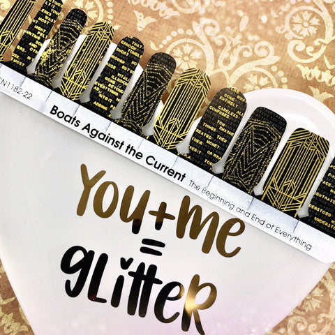 🔖 🔖 Boats Against the Current ✦ Nail Wrap ✦ 22-tip Set