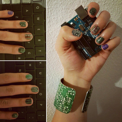 Circuit Board-Nail Wraps-Espionage Cosmetics