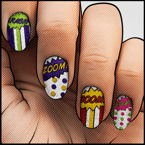 🆕 Comic Book ✦ Nail Wrap ✦ 22 - tip Set - Espionage CosmeticsEspionage Cosmetics🆕 Comic Book ✦ Nail Wrap ✦ 22 - tip Set