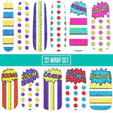 🆕 Comic Book ✦ Nail Wrap ✦ 22 - tip Set - Espionage CosmeticsEspionage Cosmetics🆕 Comic Book ✦ Nail Wrap ✦ 22 - tip Set