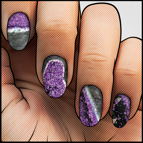Amethyst ✦ Nail Wrap ✦ 22-tip Set