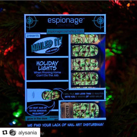 Holiday Lights-Nail Wraps-Espionage Cosmetics