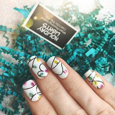 Holiday Lights-Nail Wraps-Espionage Cosmetics