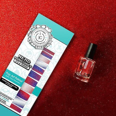 Pop Art: PATRIOT ✦ Nail Wrap ✦ 22-tip Set - Espionage Cosmetics