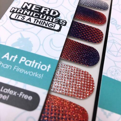 Pop Art: PATRIOT ✦ Nail Wrap ✦ 22-tip Set - Espionage Cosmetics