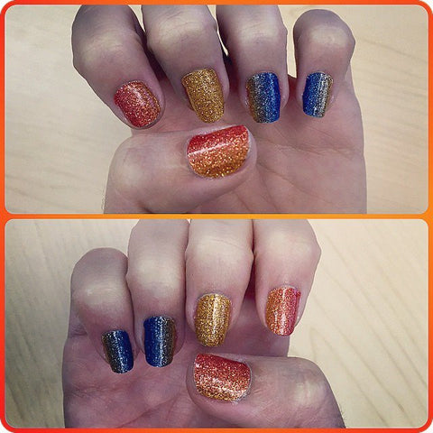 Glitter Gradient: League of Justice ✦ Nail Wrap ✦ 14-tip Set