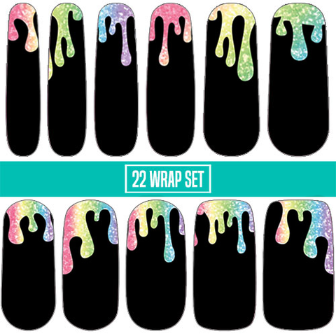 Unicorn Blood : FULL Glitter ✦ Nail Wrap ✦ 22-tip Set - Espionage Cosmetics