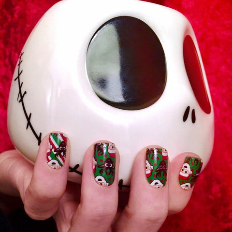 VandalEyes Christmas ✦ Licensed Nail Wrap ✦ 14-tip Set - Espionage Cosmetics