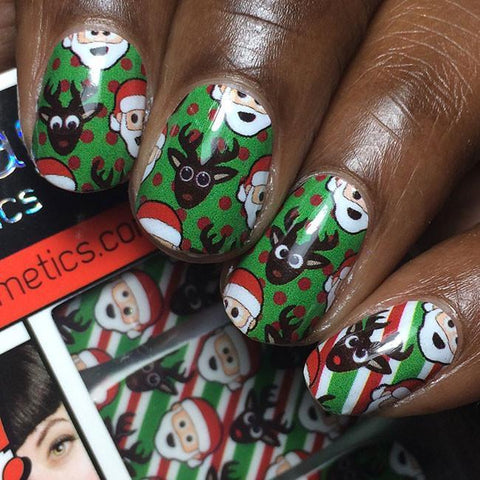 VandalEyes Christmas ✦ Licensed Nail Wrap ✦ 14-tip Set - Espionage Cosmetics