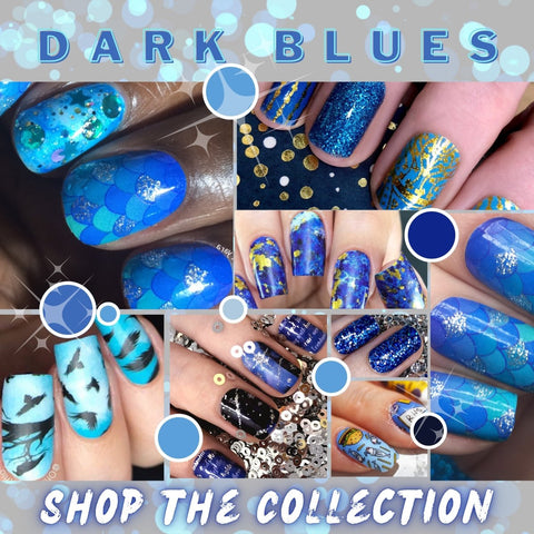 💙 BLUES  💙 Nail Wrap COLOR Collection - Espionage Cosmetics