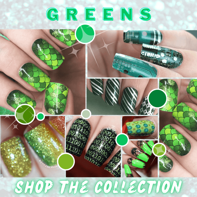 💚 GREENS💚 </BR>Nail Wrap COLOR Collection - Espionage Cosmetics