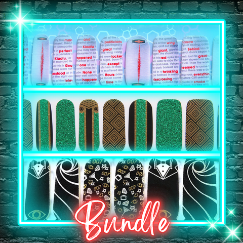 🆕COMMANDING PRESENCE ✦ Nail Wrap Bundle ✦ 22-tip Sets