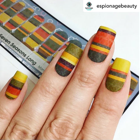 Seven Seasons Long ✦ Nail Wrap ✦ 22-tip Set - Espionage Cosmetics
