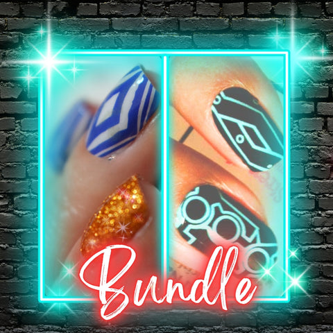 🆕 GLOW UP ✦ Nail Wrap Bundle ✦ 22-tip Sets