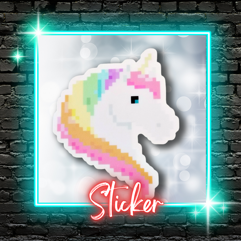 Pastel Pixel Unicorn ✦ Merch ✦ Sticker