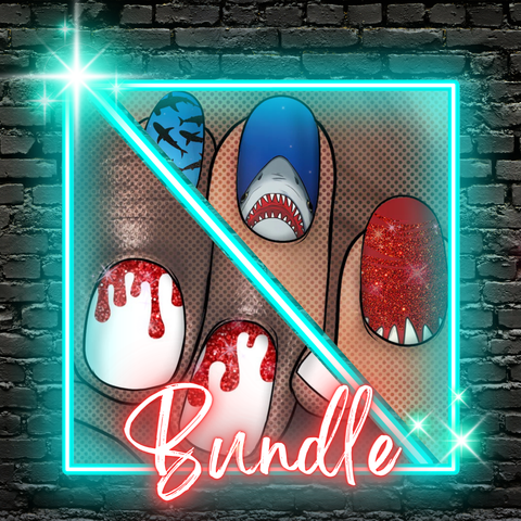 🆕 SHARK WEEK ✦ Nail Wrap Bundle ✦ 22-tip Sets