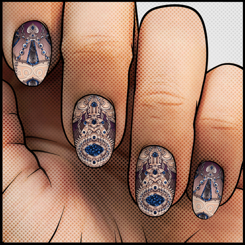 Vampire Queen ✦ Nail Wrap ✦ 22-tip Set - Espionage Cosmetics