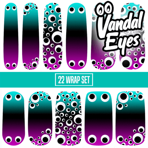 VANDALEYES: Gradient ✦ LICENSED Nail Wrap ✦ 22-tip Set - Espionage Cosmetics