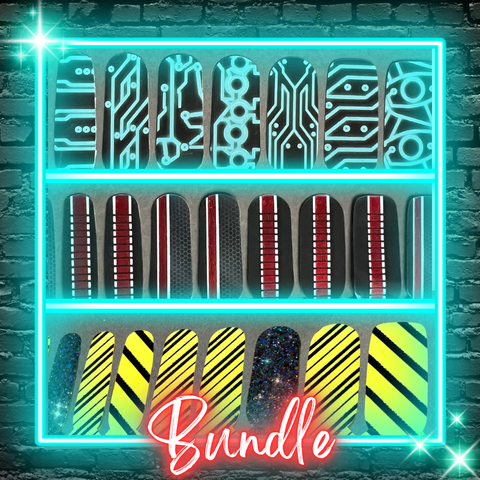 🆕 WALK THE LINES ✦ Nail Wrap Bundle ✦ 22-tip Sets