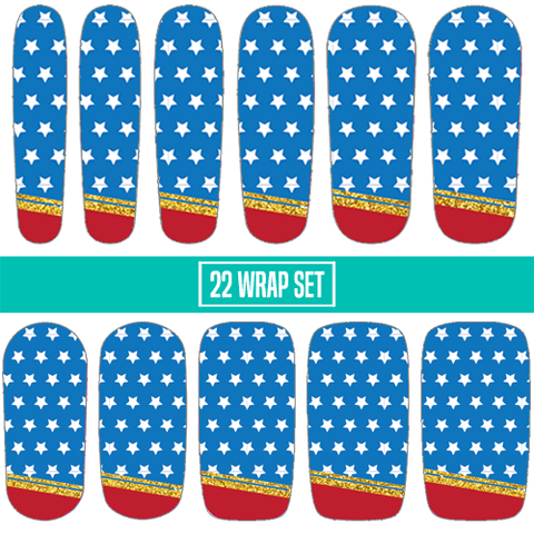 Amazonian Princess ✦ Nail Wrap ✦ 22 - tip Set - Espionage CosmeticsEspionage CosmeticsAmazonian Princess ✦ Nail Wrap ✦ 22 - tip Set