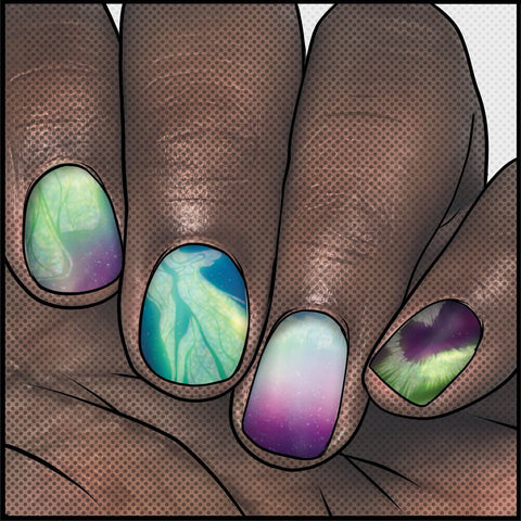 Aurora Borealis ✦ Nail Wrap ✦ 22 - tip Set - Espionage CosmeticsEspionage CosmeticsAurora Borealis ✦ Nail Wrap ✦ 22 - tip Set