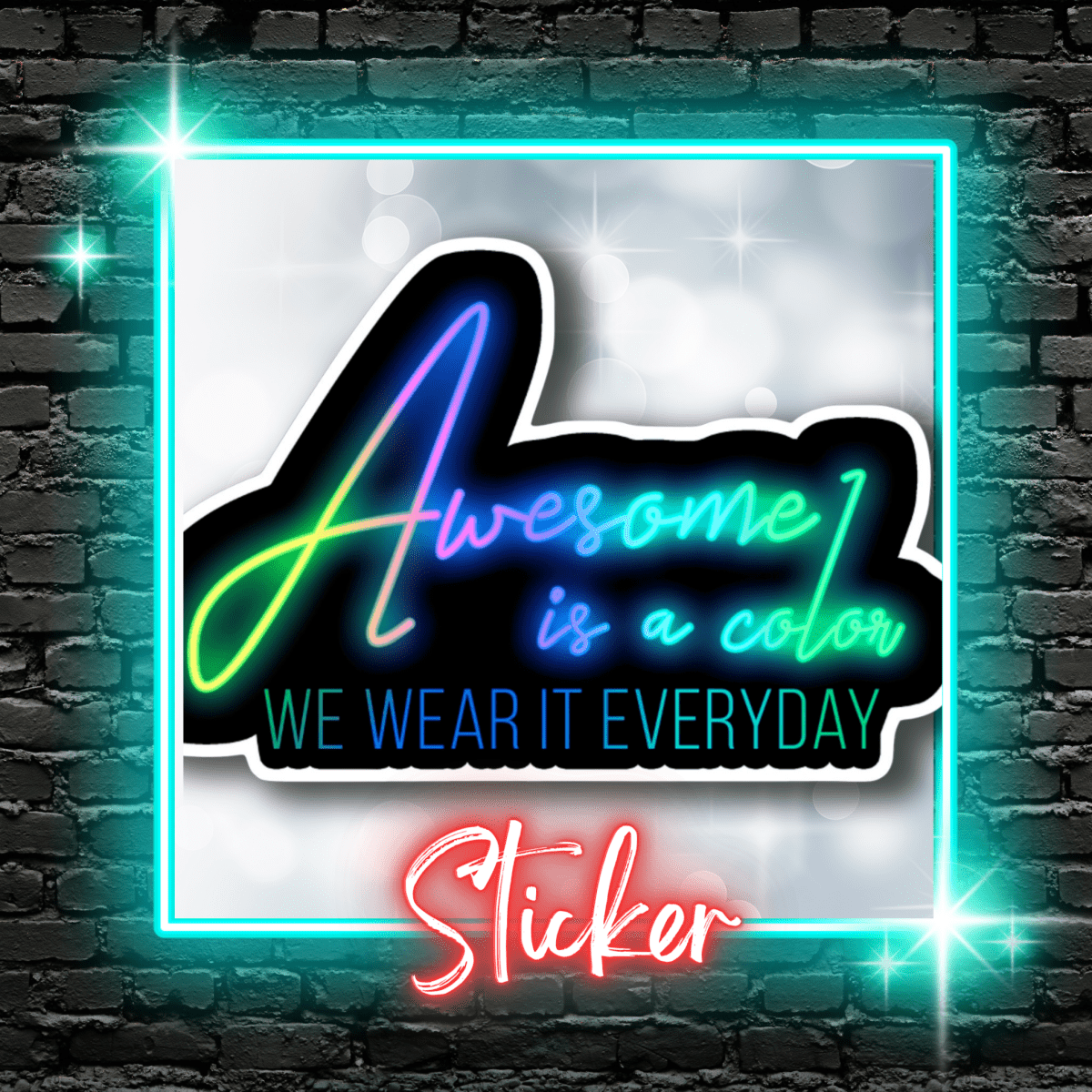 Awesome is a Color Merch Sticker – Espionage Cosmetics
